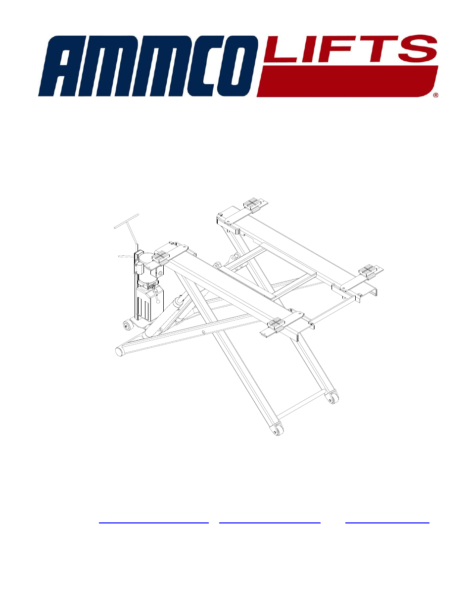 AMMCO SM6000 PORTABLE MID-RISE LIFT User Manual | 13 pages