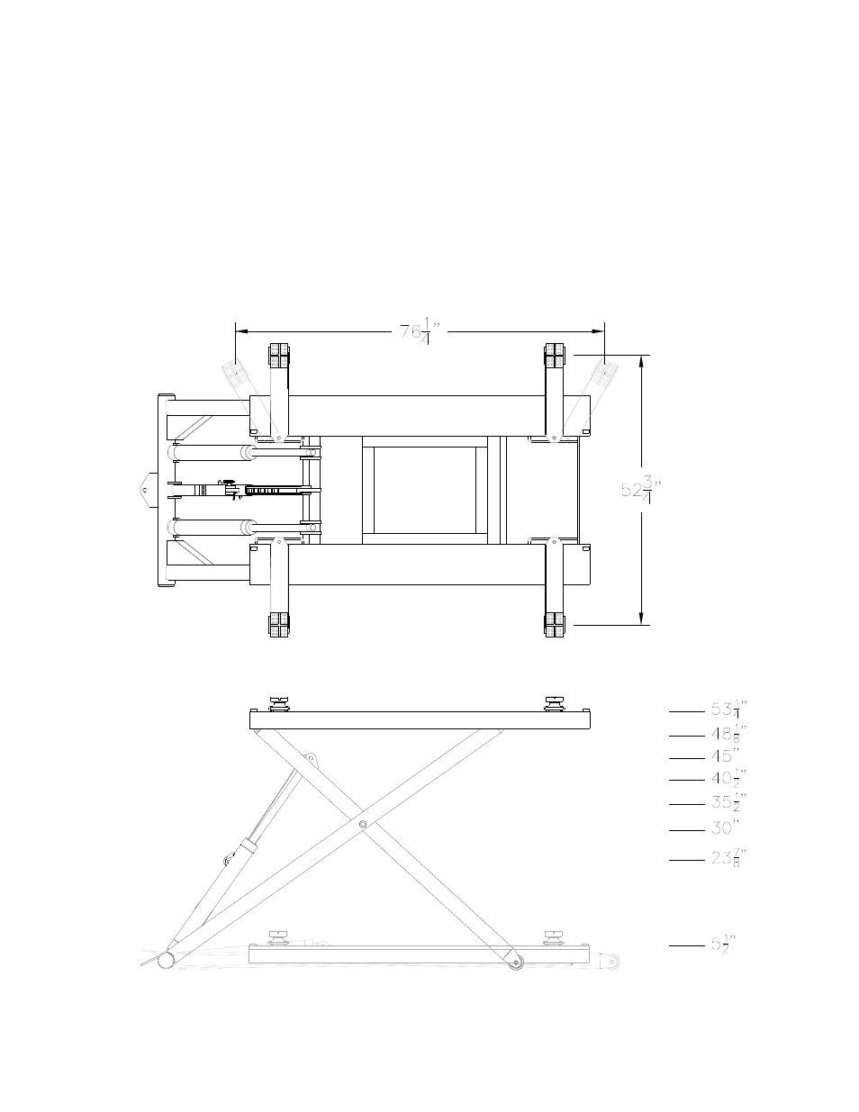 General specifications | AMMCO SM6000 PORTABLE MID-RISE LIFT User Manual | Page 2 / 13