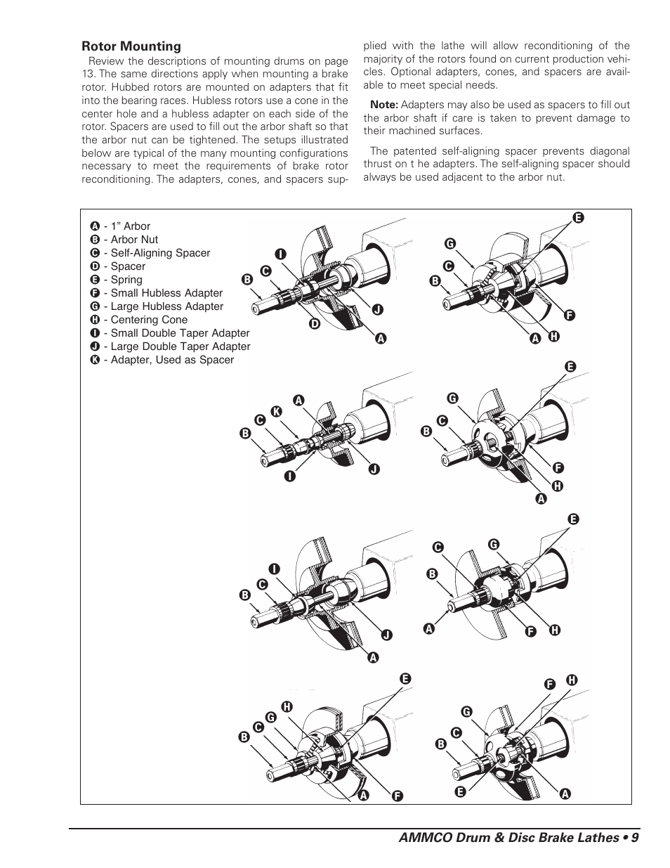 AMMCO 4000E Drum and Disc Brake lathe User Manual | Page 11 / 20