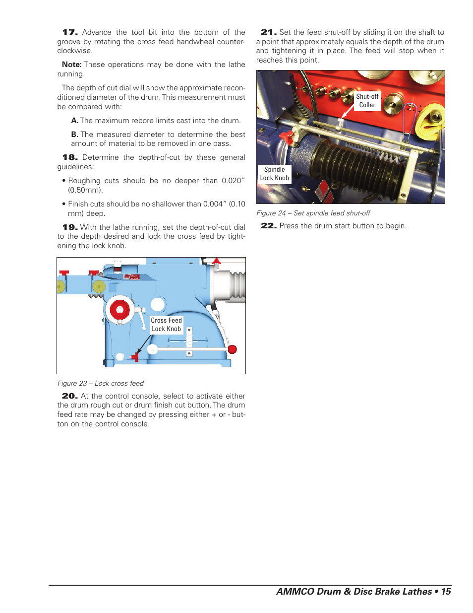 Ammco drum & disc brake lathes • 15 | AMMCO 4000E Drum and Disc Brake lathe User Manual | Page 17 / 20