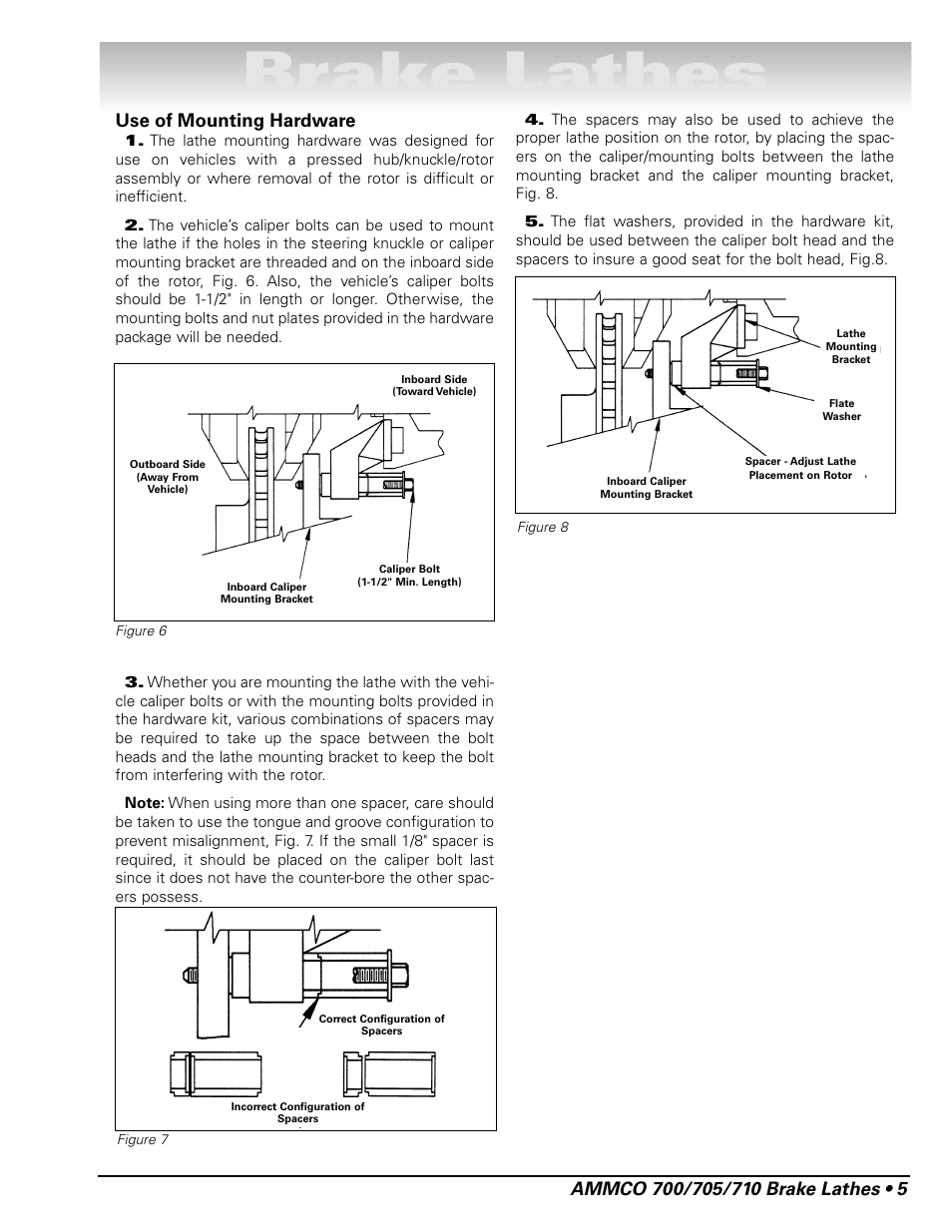 Brake lathes | AMMCO 700 Vehicle Brake Lathe User Manual | Page 11 / 24