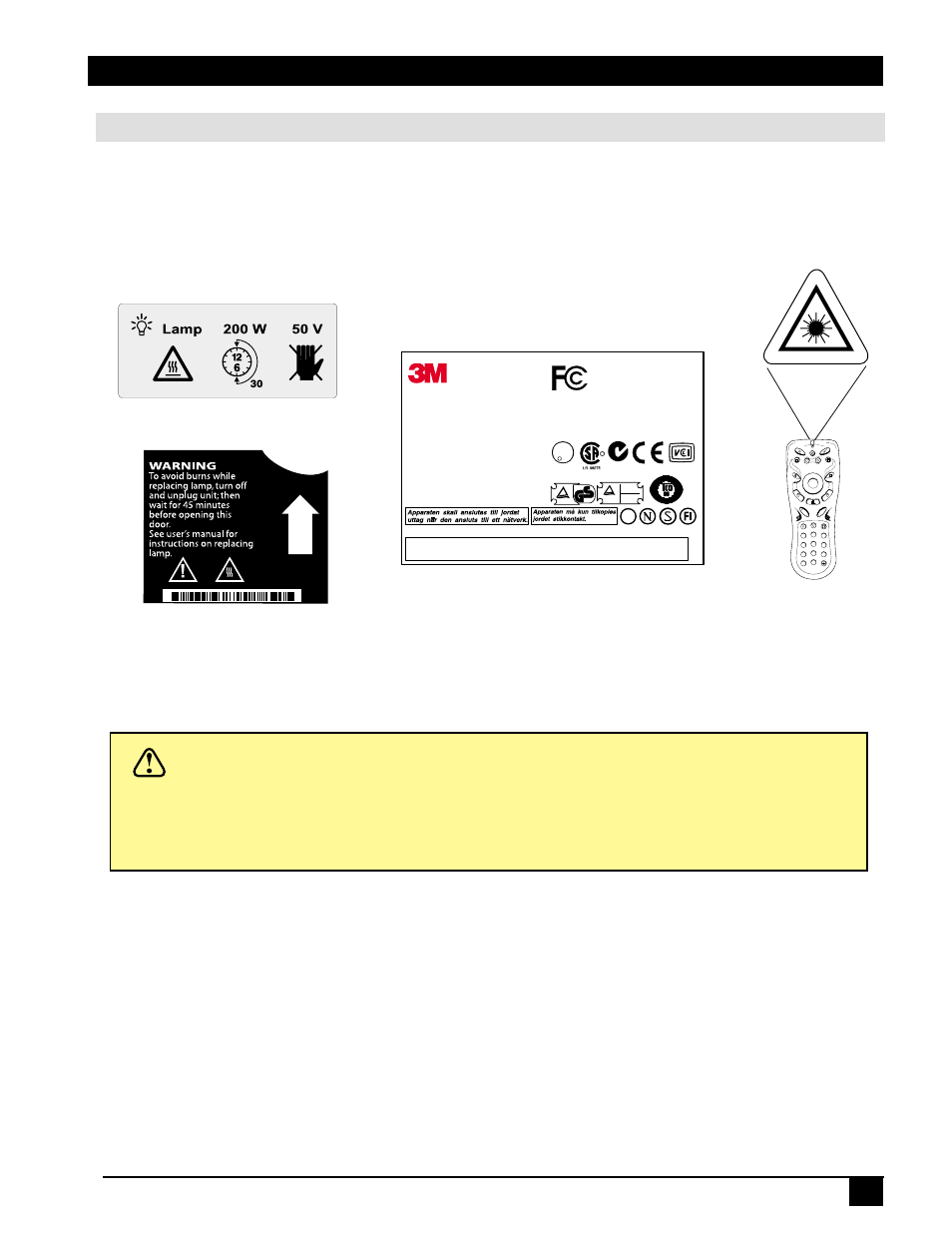 Caution introduction, Product safety labels, Save these instructions | Mp7730 multimedia projector, Geprufte sicherheit | 3M MP7730 User Manual | Page 5 / 40