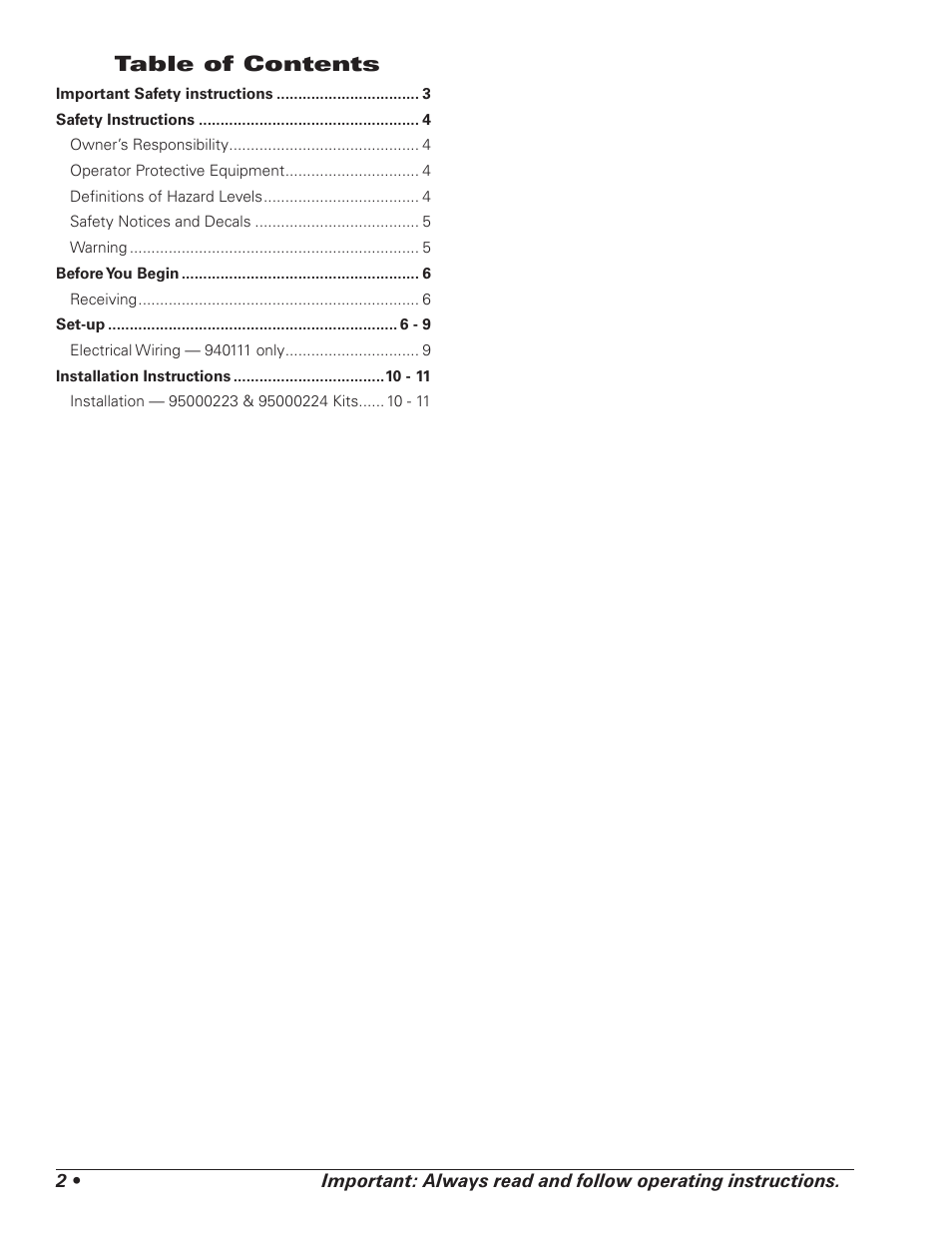 AMMCO 40111 Environmental Lathe Enclosure Conversion Kit User Manual | Page 2 / 12