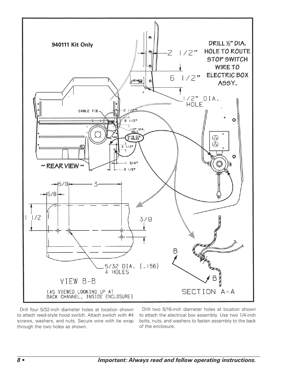 AMMCO 40111 Environmental Lathe Enclosure Conversion Kit User Manual | Page 8 / 12