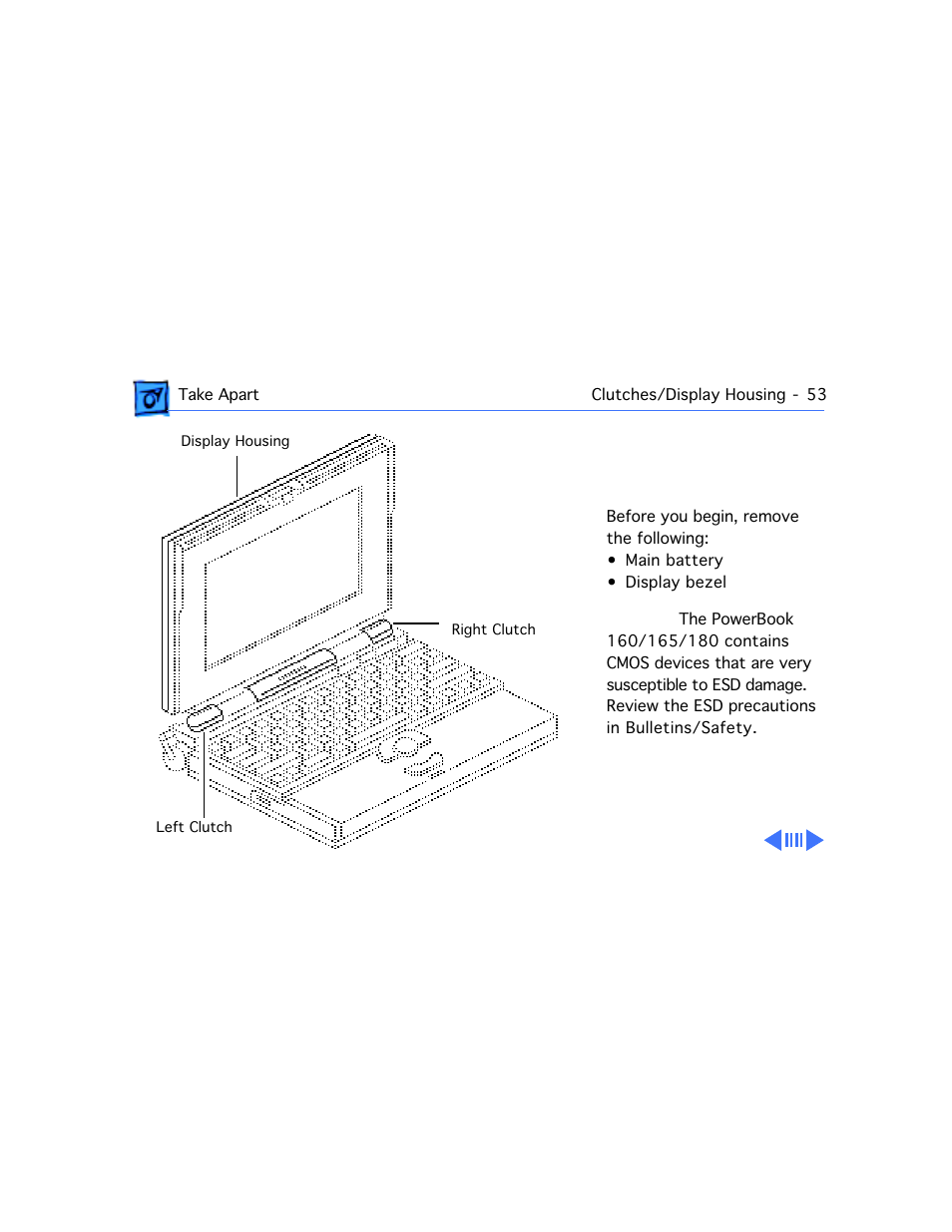 Clutches/display housing | Apple PowerBook 165 User Manual | Page 113 / 149