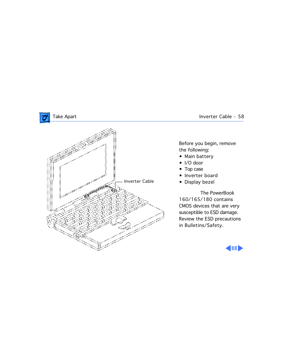 Inverter cable | Apple PowerBook 165 User Manual | Page 118 / 149