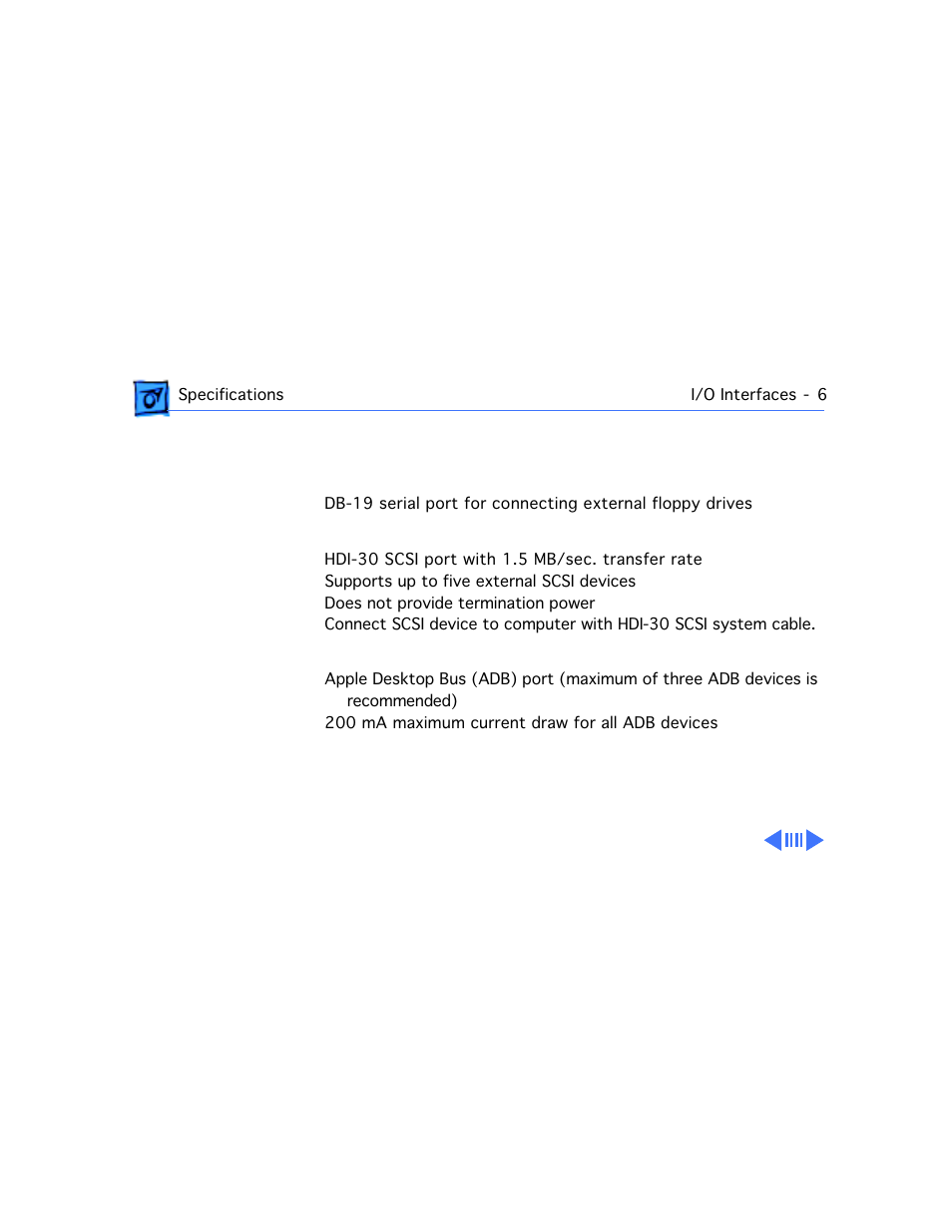 I/o interfaces | Apple PowerBook 165 User Manual | Page 15 / 149