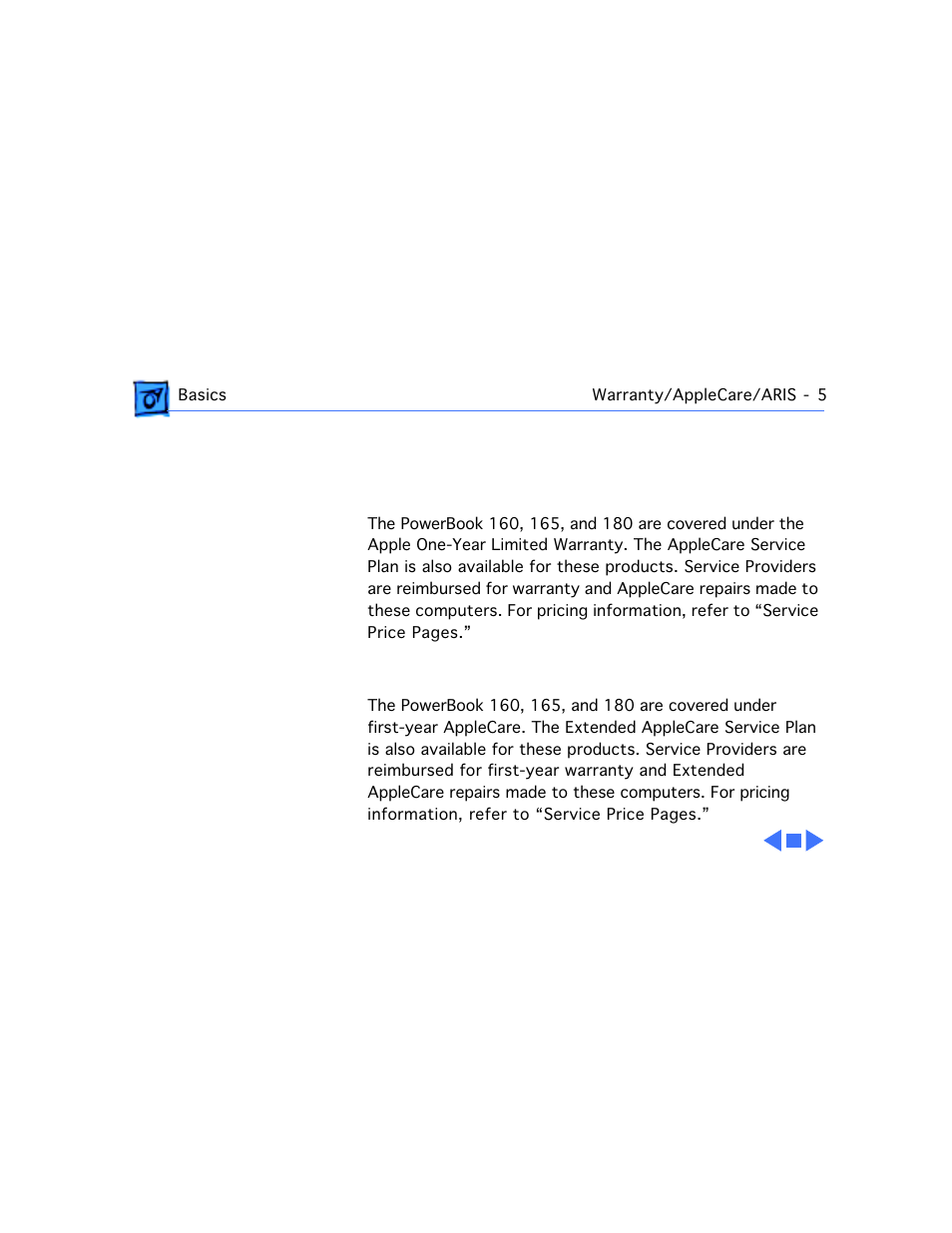 Warranty/applecare/aris | Apple PowerBook 165 User Manual | Page 7 / 149