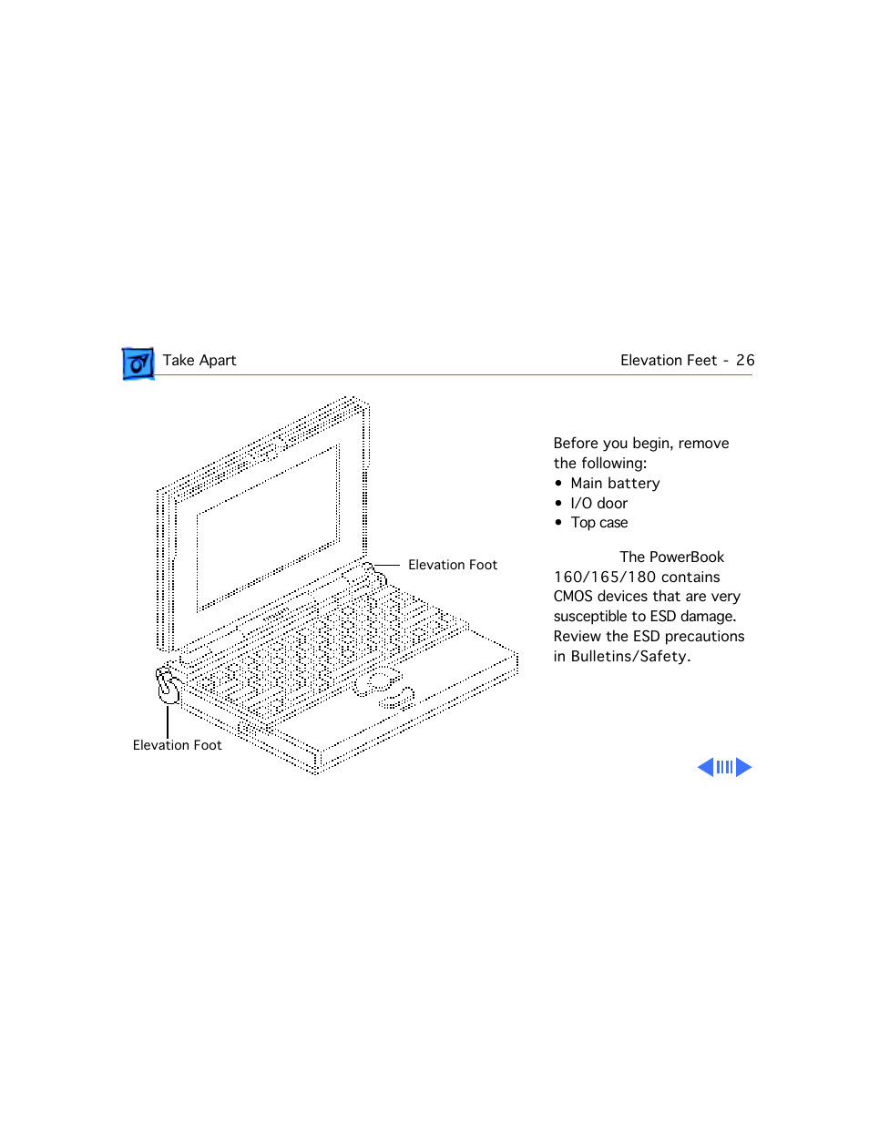 Elevation feet | Apple PowerBook 165 User Manual | Page 86 / 149