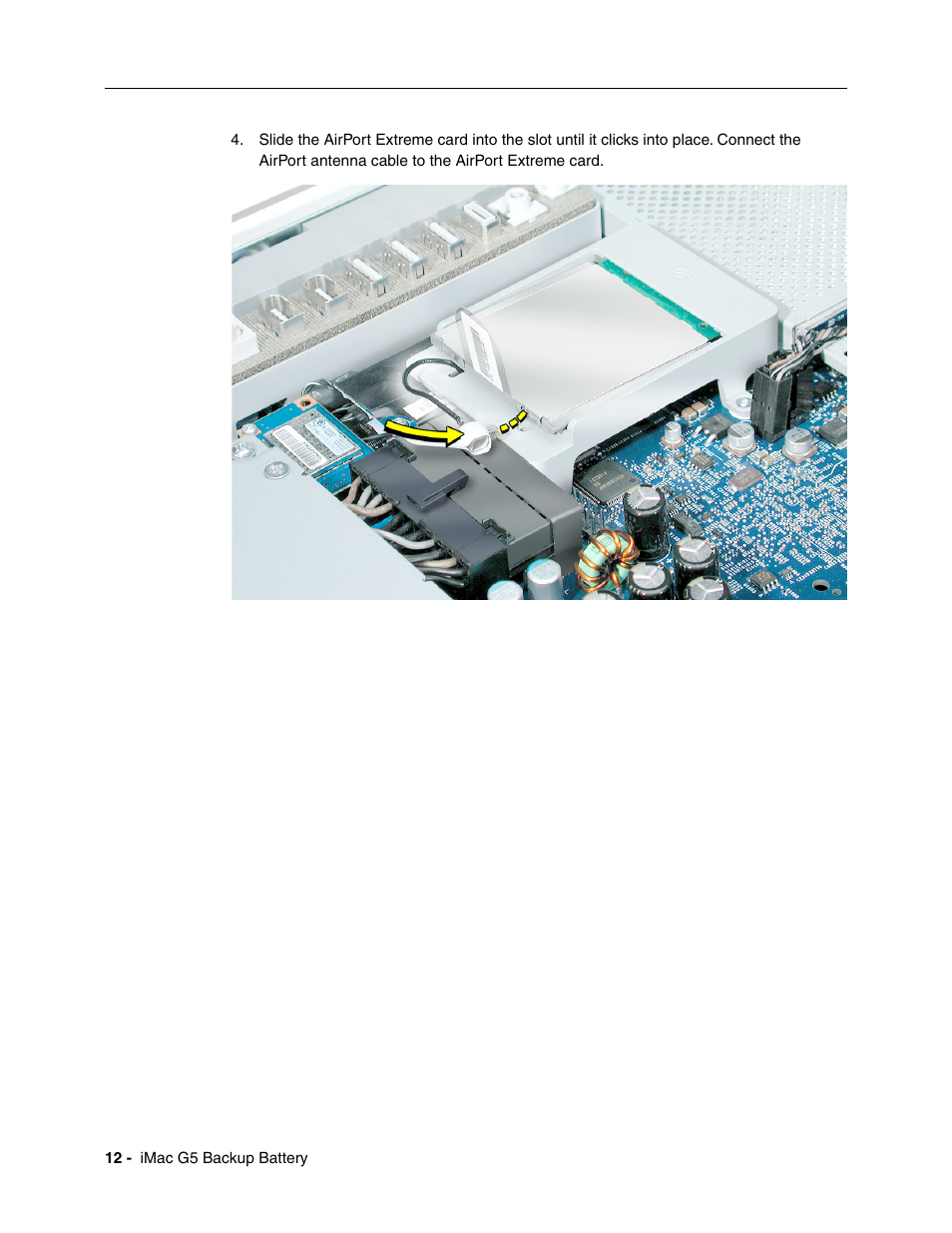 Apple iMac G5, 17-inch/20-inch (Backup Battery Replacement) User Manual | Page 12 / 18