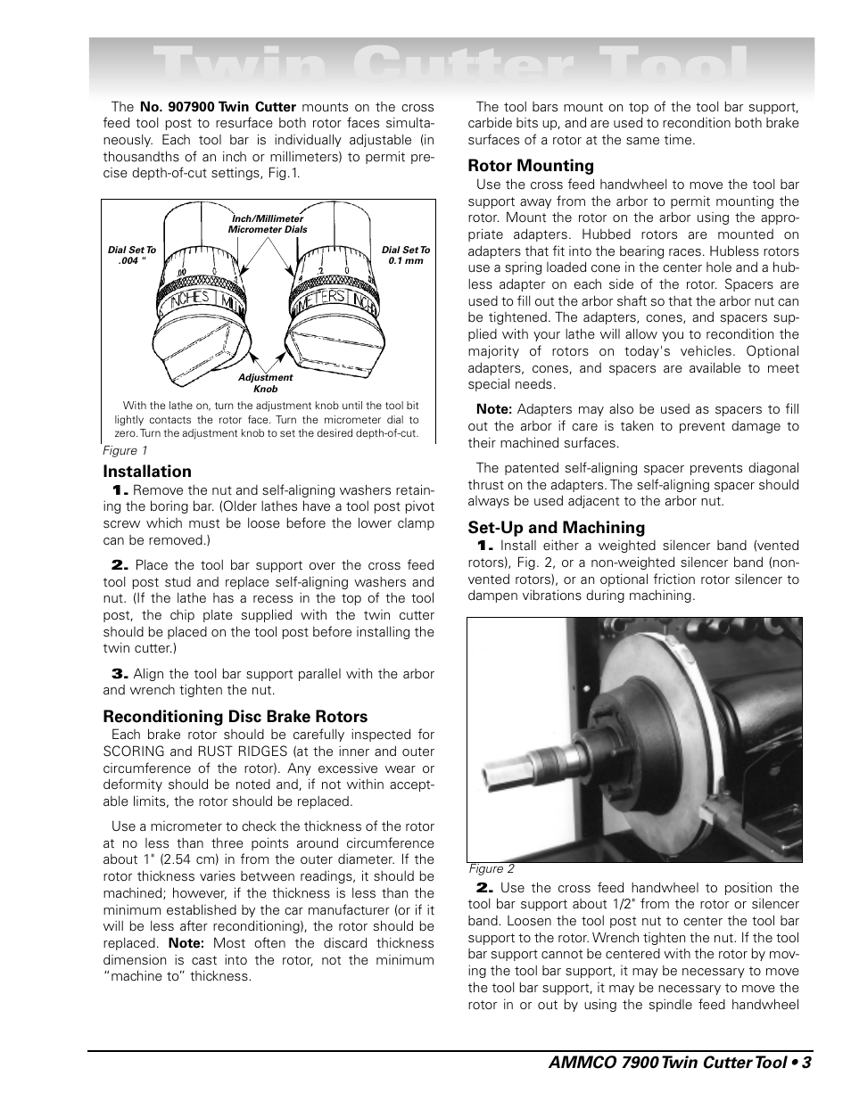 Twin cutter tool | AMMCO 7900 Twin Cutter Tool User Manual | Page 3 / 8