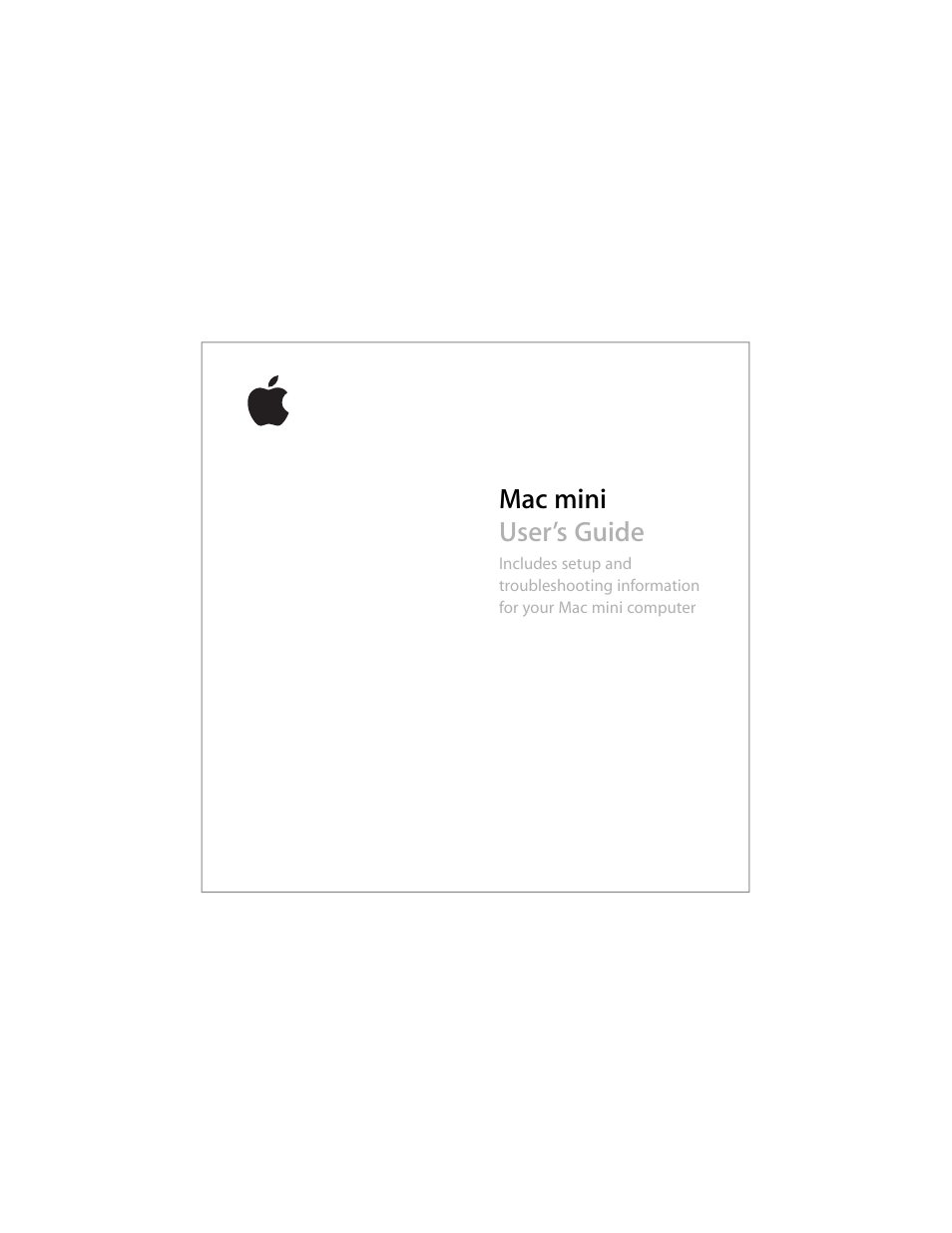 Apple Mac mini User Manual | 96 pages