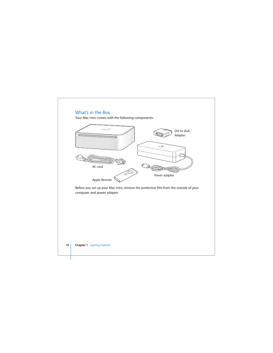 What’s in the box | Apple Mac mini User Manual | Page 10 / 96