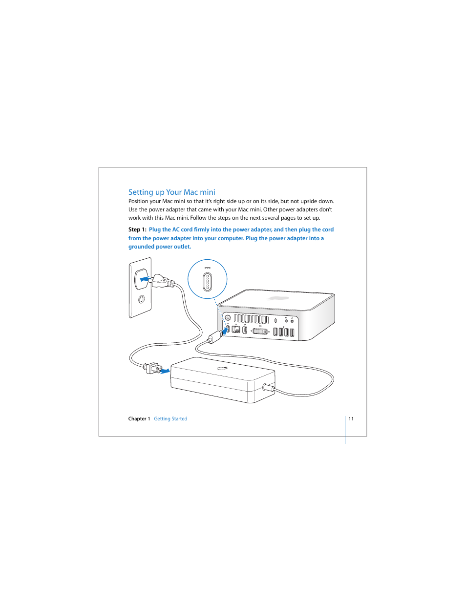 Setting up your mac mini | Apple Mac mini User Manual | Page 11 / 96