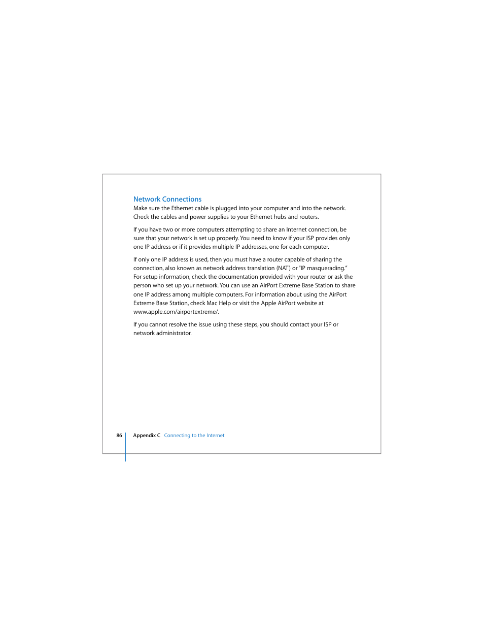 Network connections | Apple Mac mini User Manual | Page 86 / 96