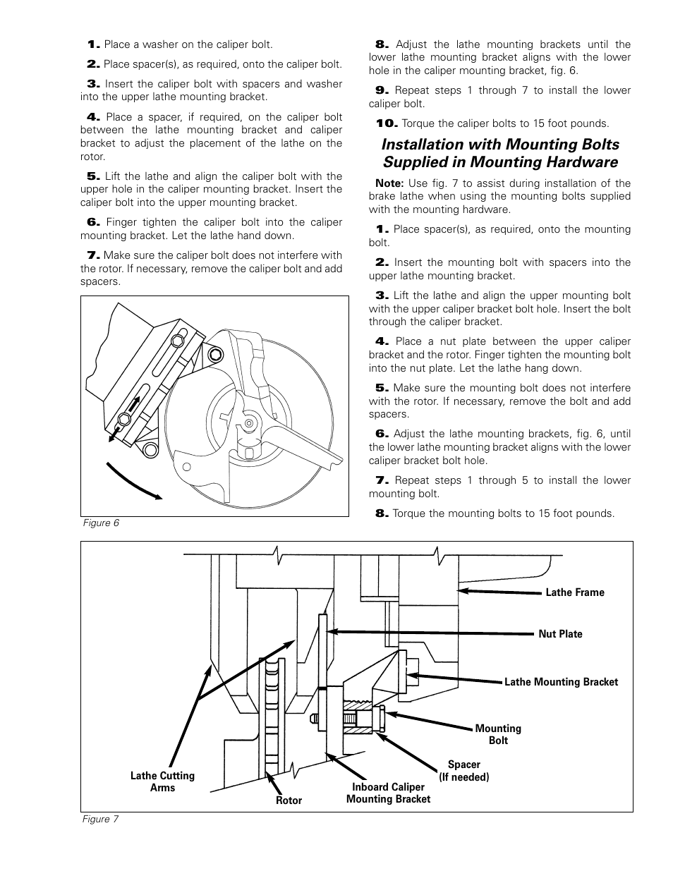 AMMCO 927581 Mounting Hardware for the On the Car Lathe User Manual | Page 3 / 4