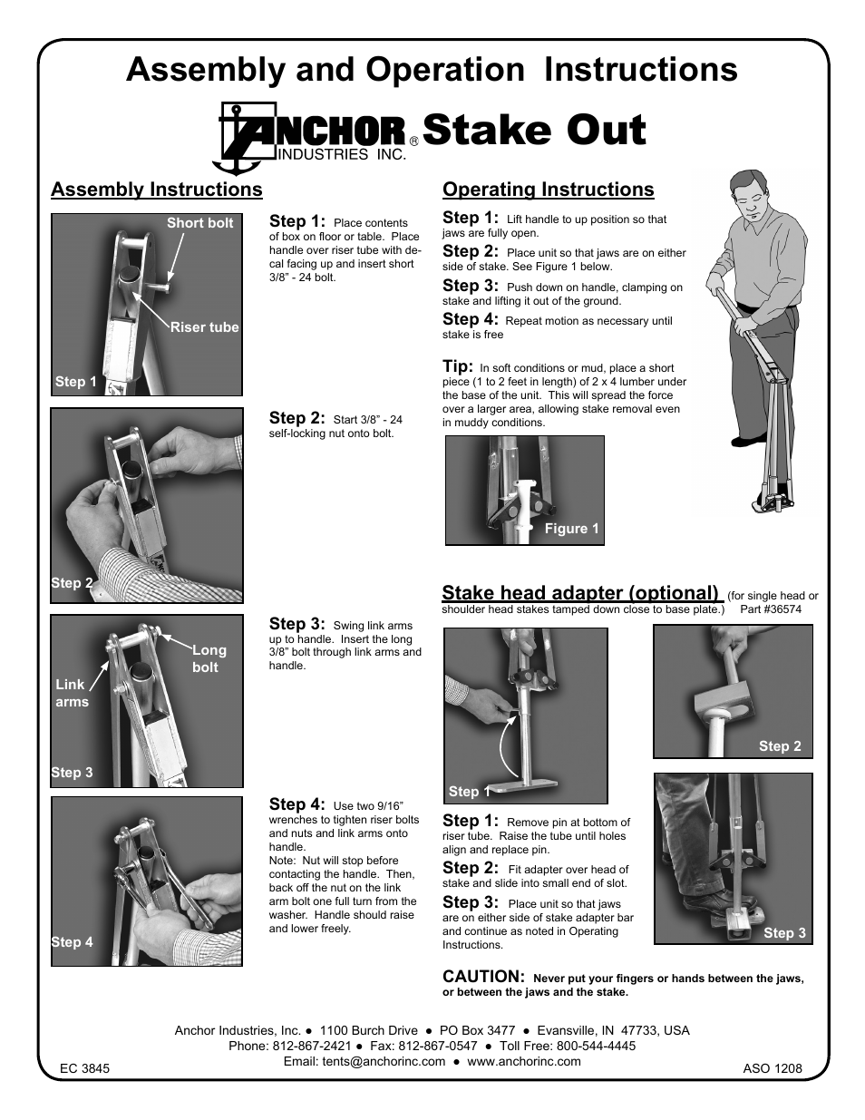 Anchor STAKE OUT User Manual | 1 page