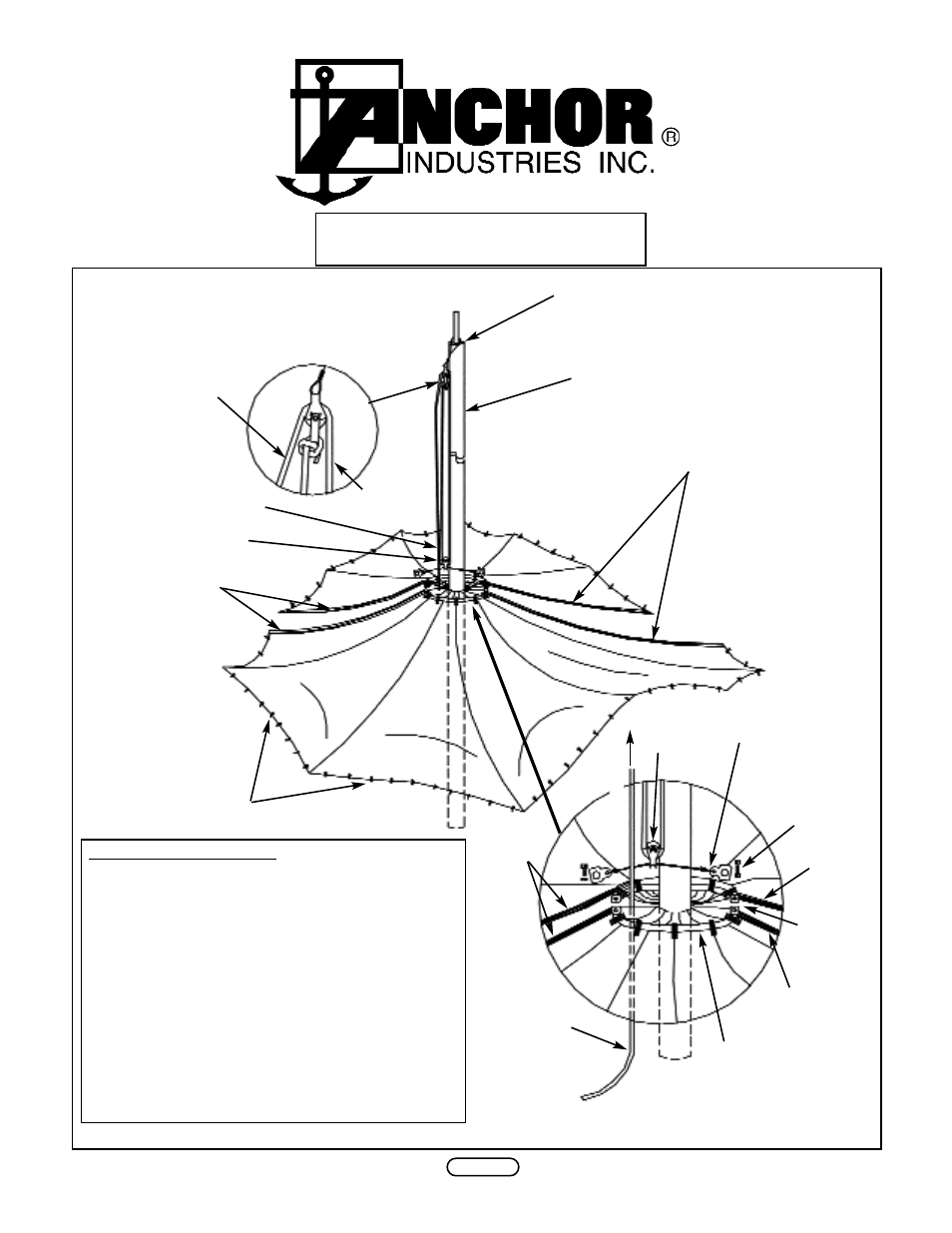 Anchor ORIGINAL PARTY TENT LINER User Manual | 2 pages