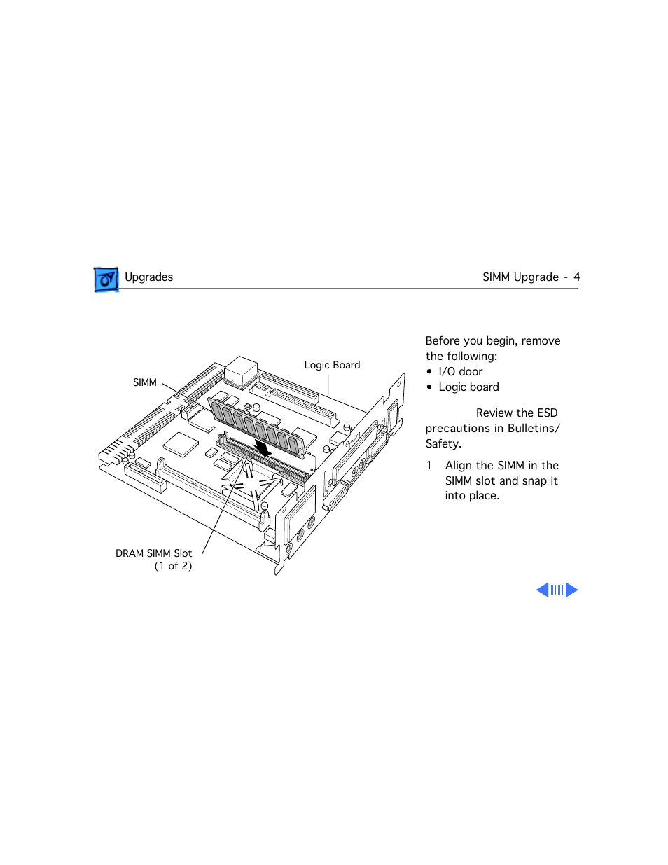 Simm upgrade | Apple Mac 5260/100 User Manual | Page 158 / 216