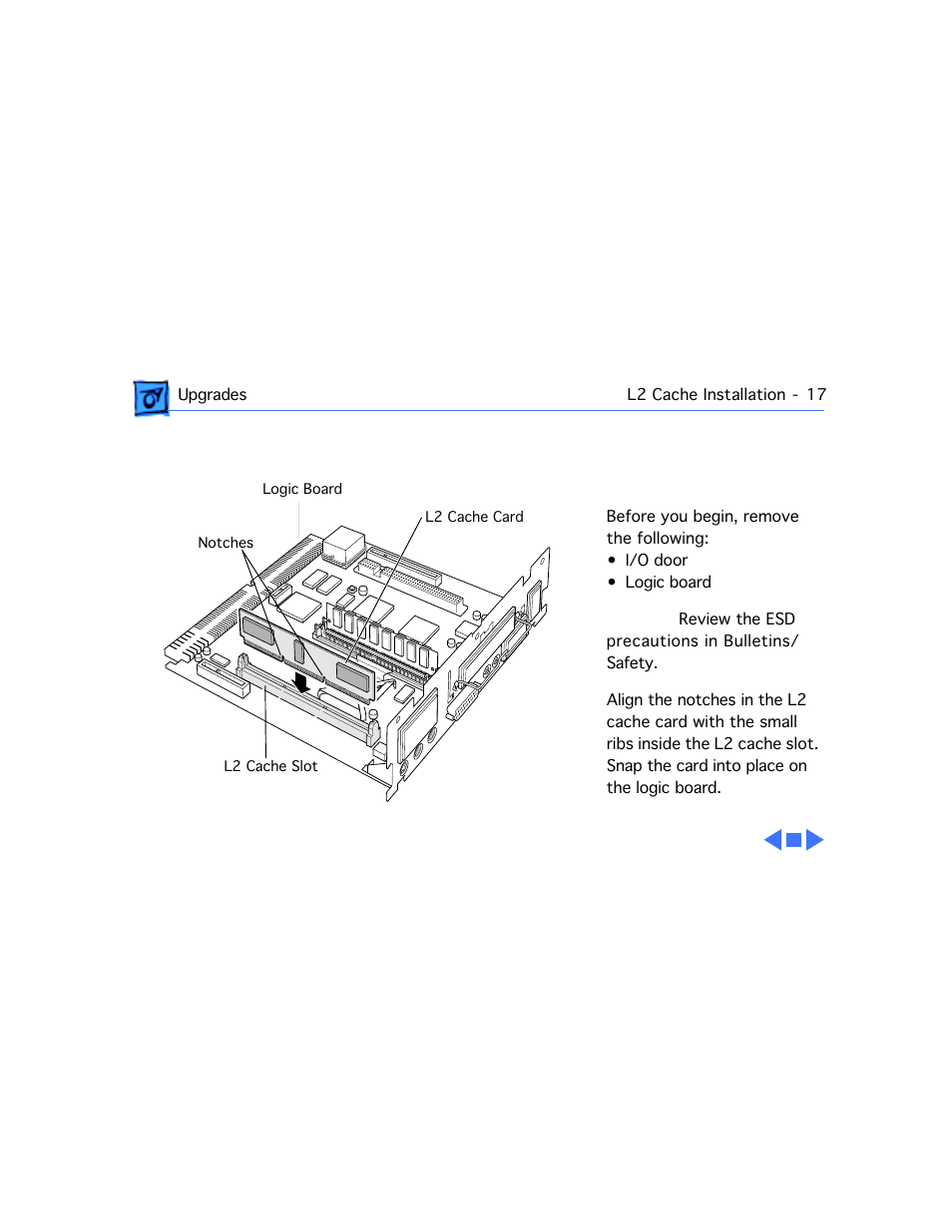 L2 cache installation | Apple Mac 5260/100 User Manual | Page 171 / 216