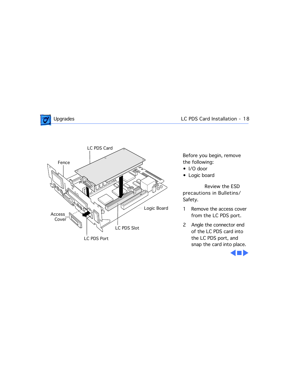 Lc pds card installation | Apple Mac 5260/100 User Manual | Page 172 / 216