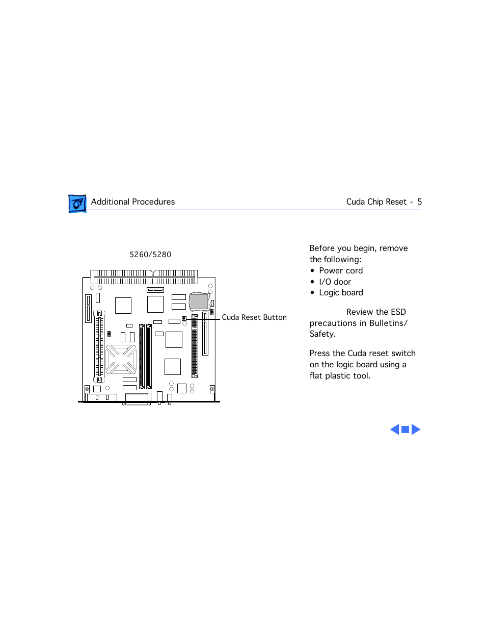 Cuda chip reset | Apple Mac 5260/100 User Manual | Page 178 / 216