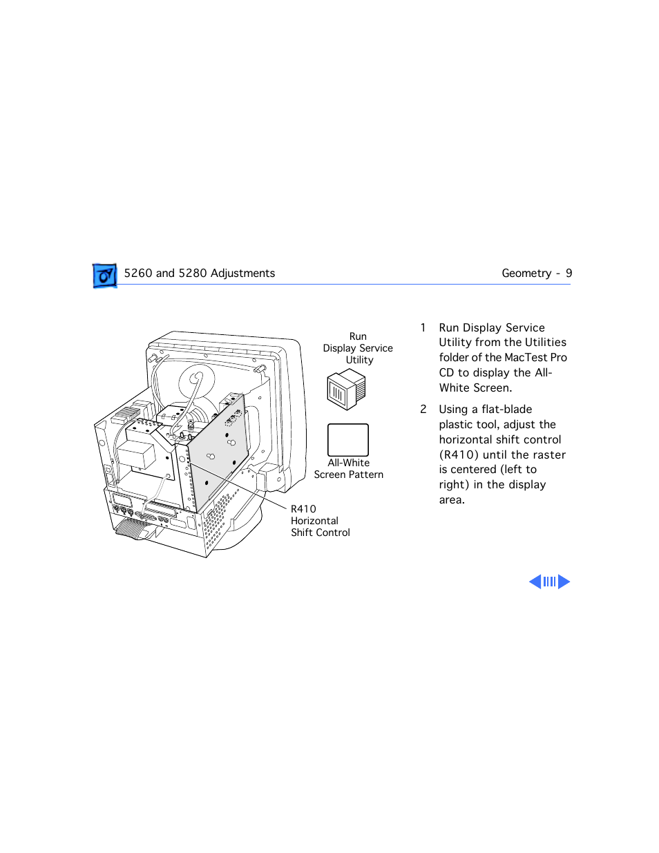 Horizontal shift | Apple Mac 5260/100 User Manual | Page 192 / 216