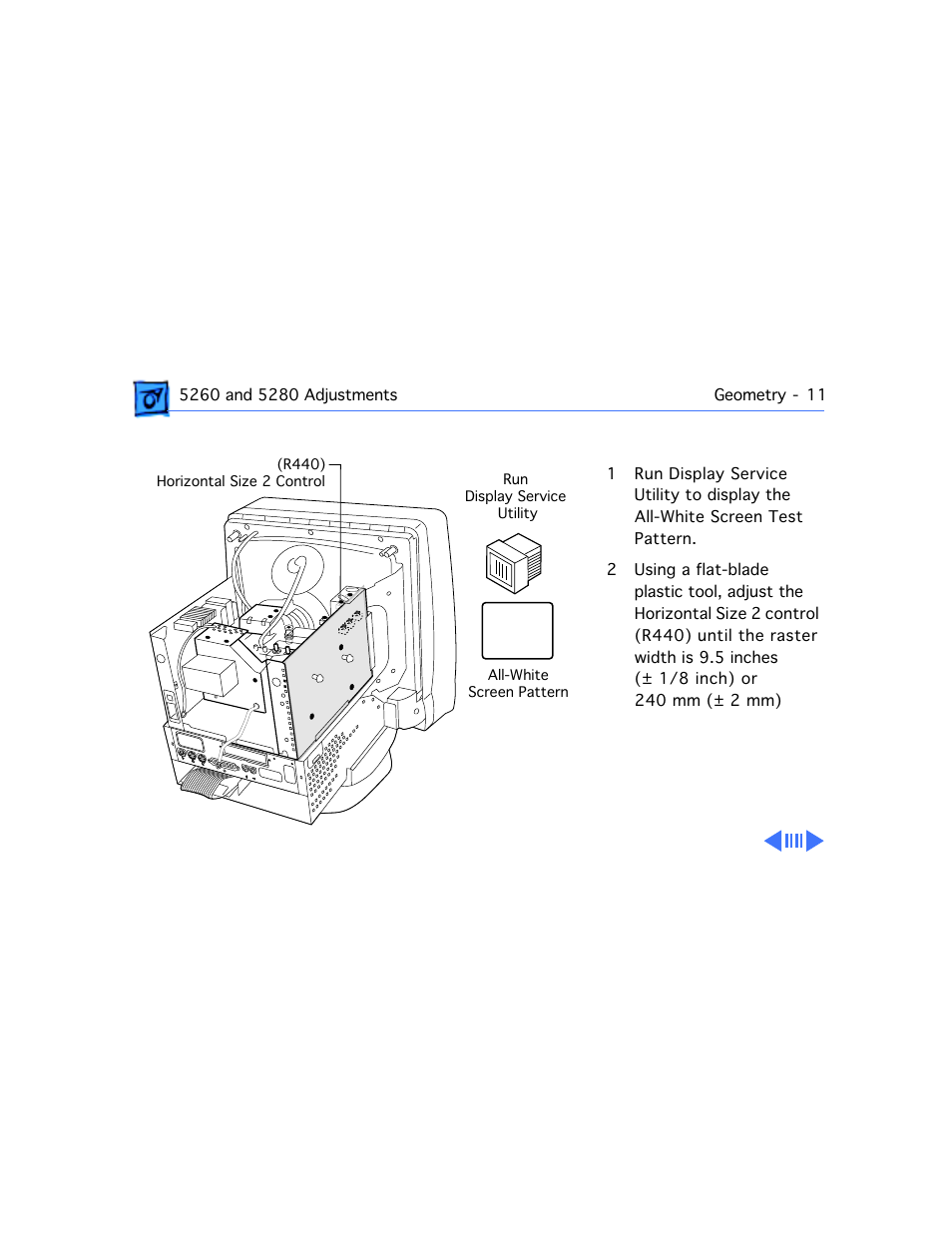 Horizontal size | Apple Mac 5260/100 User Manual | Page 194 / 216