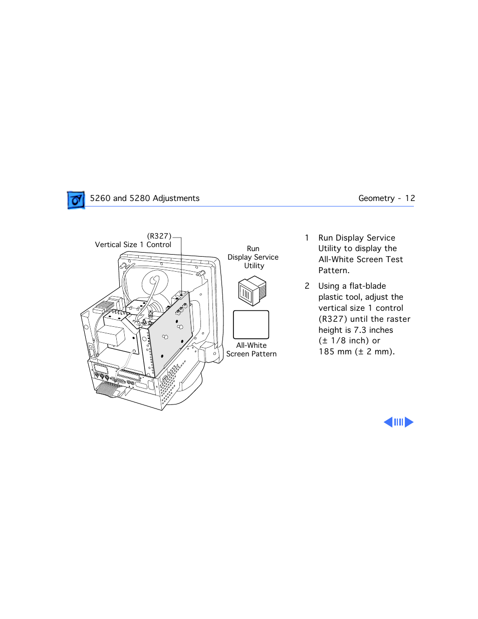 Vertical size | Apple Mac 5260/100 User Manual | Page 195 / 216