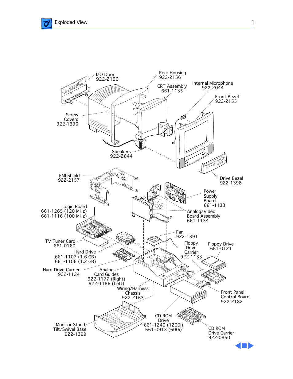 Exploded view | Apple Mac 5260/100 User Manual | Page 216 / 216