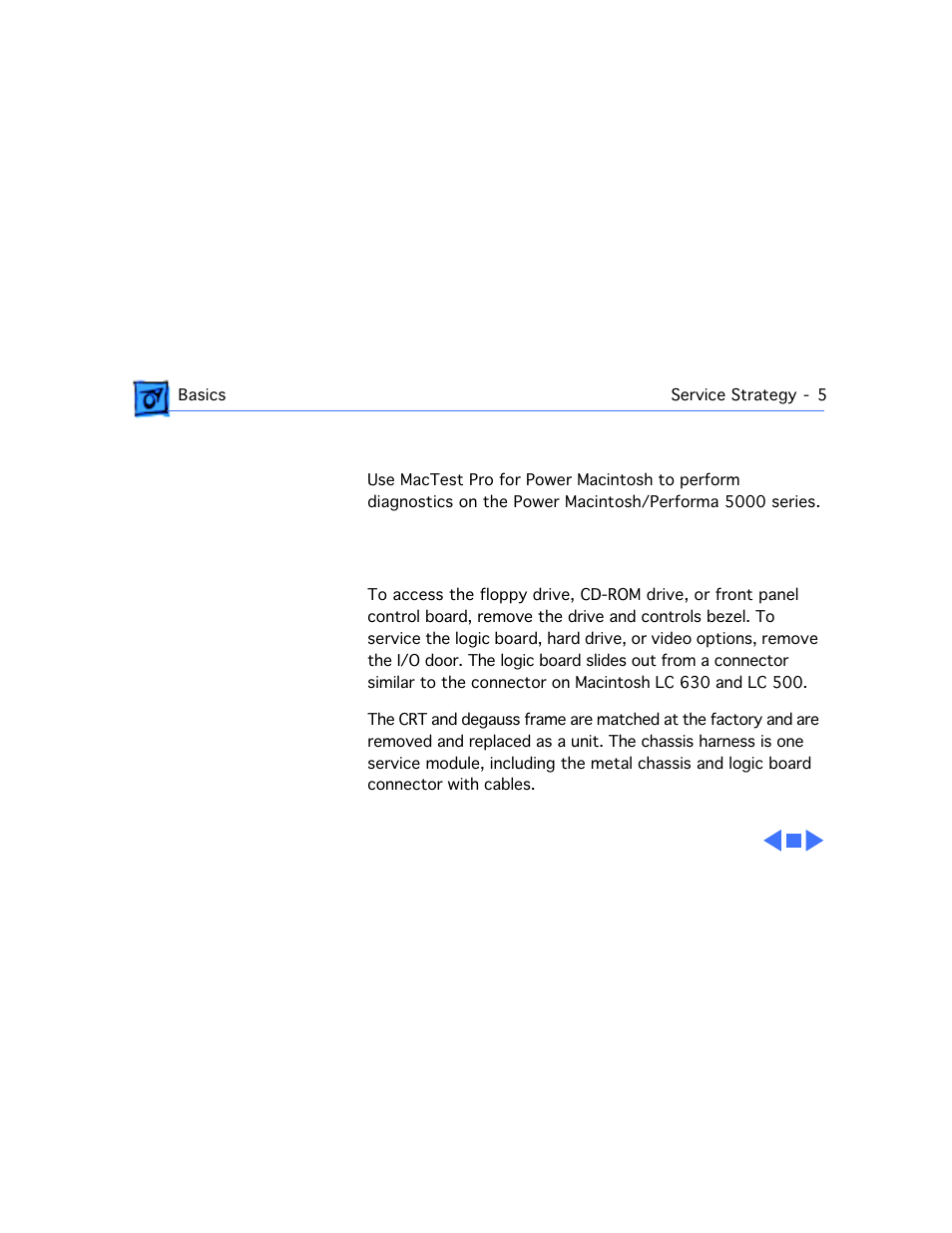 Diagnostics, Design for serviceability | Apple Mac 5260/100 User Manual | Page 7 / 216