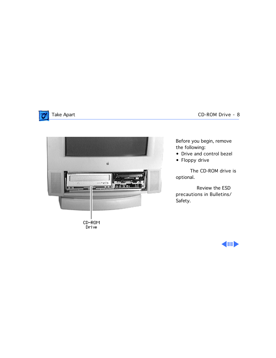 Cd-rom drive | Apple Mac 5260/100 User Manual | Page 82 / 216