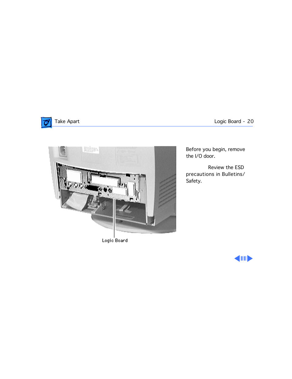 Logic board | Apple Mac 5260/100 User Manual | Page 94 / 216