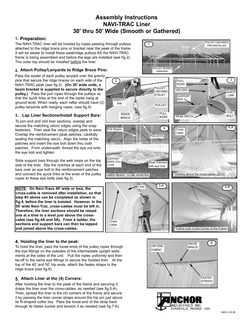 Anchor NAVI-TRAC LITE 30 THRU 50 WIDE User Manual | 2 pages