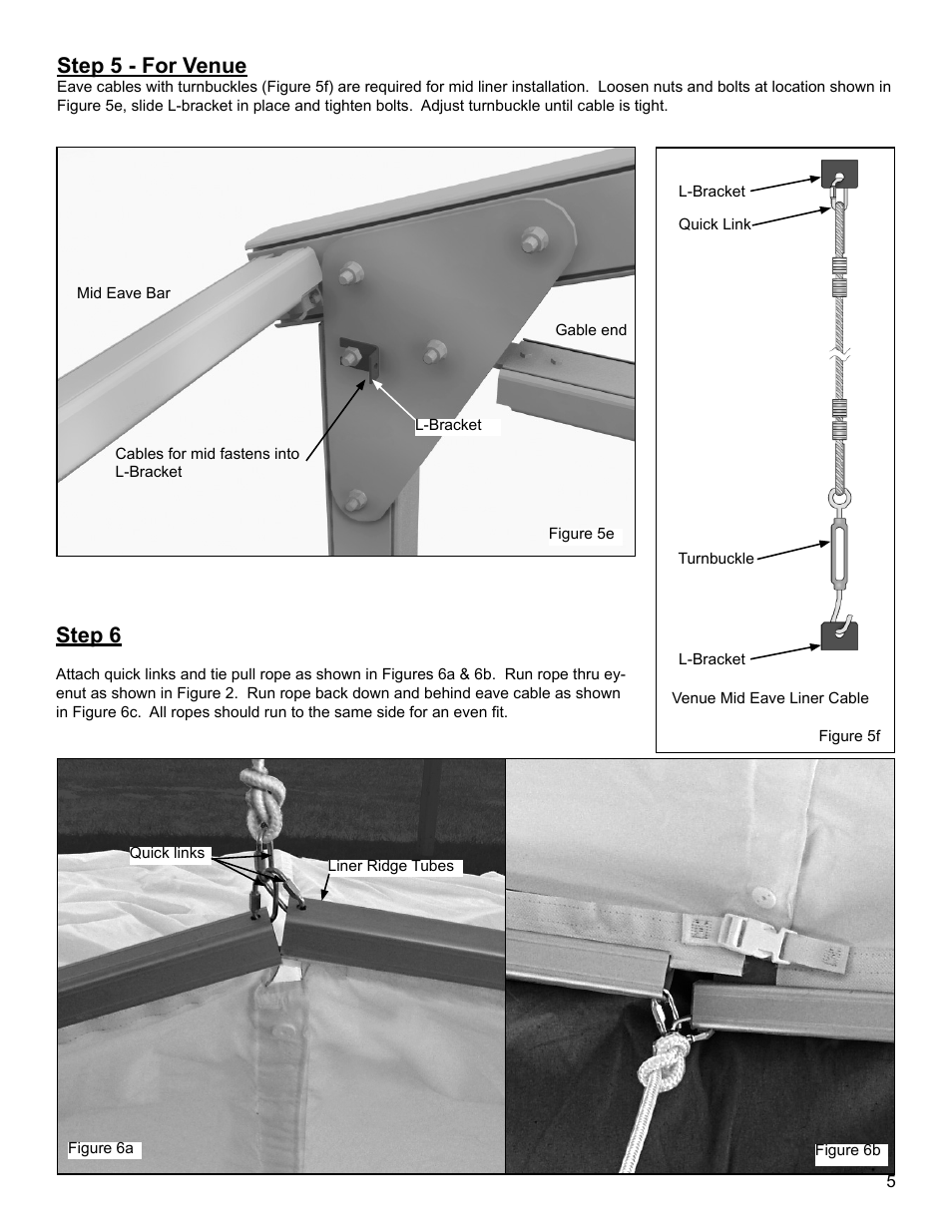 Step 5 - for venue, Step 6 | Anchor EVENT AND VENUE LINER User Manual | Page 5 / 8