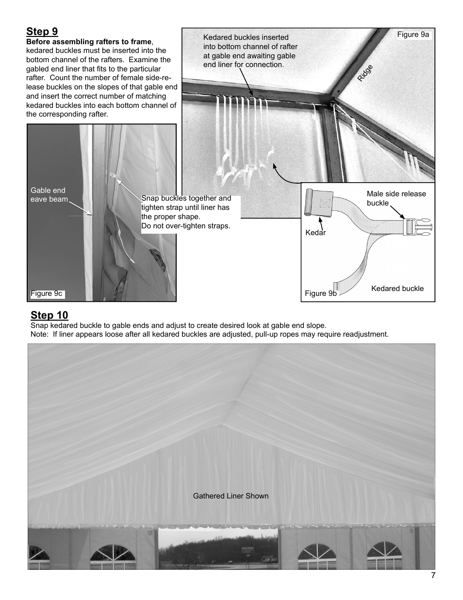 Step 10, Step 9 | Anchor EVENT AND VENUE LINER User Manual | Page 7 / 8