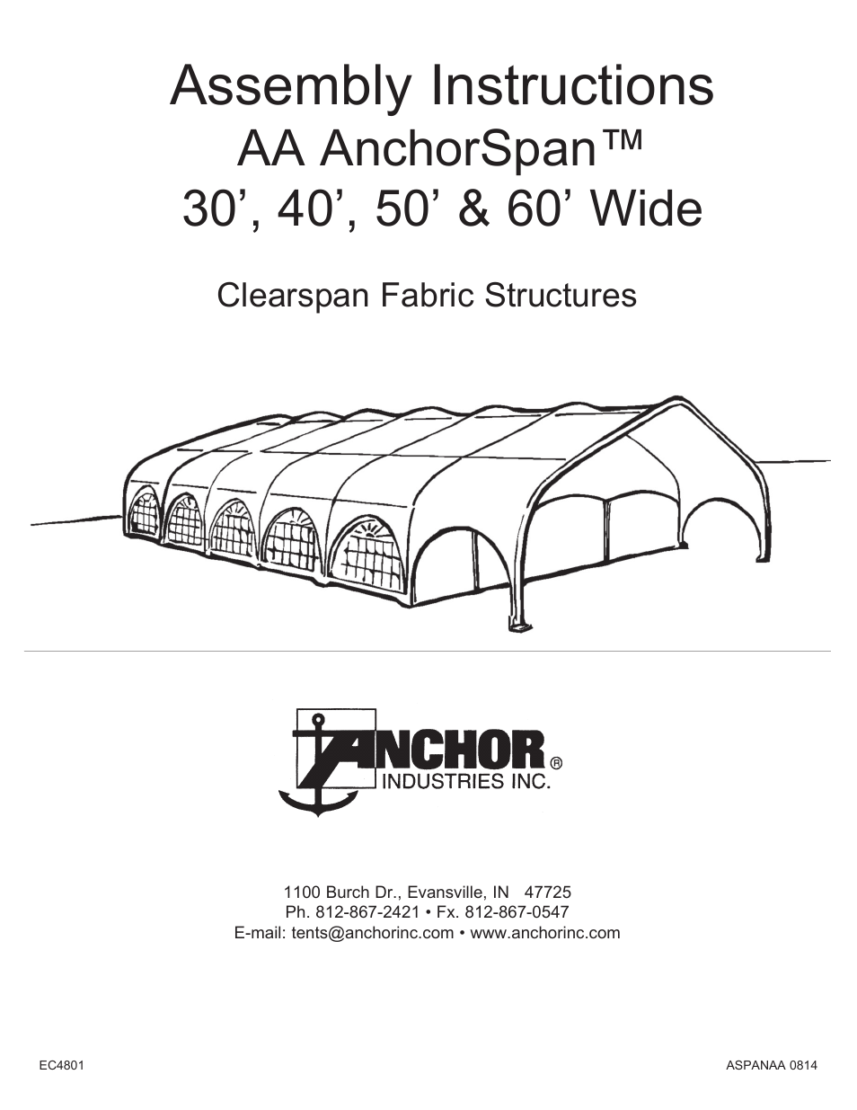 Anchor ANCHORSPAN AA 30FT-60FT User Manual | 38 pages