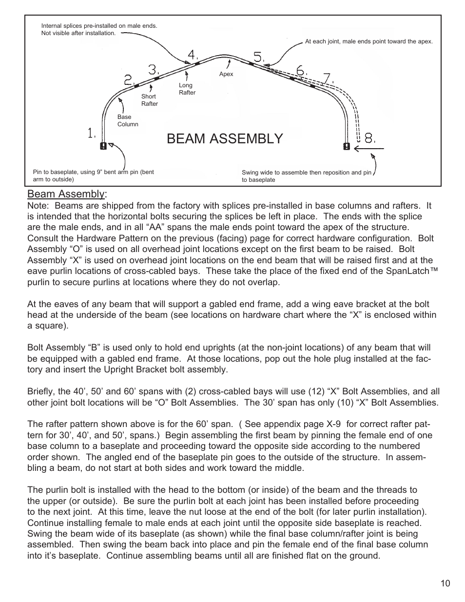 Beam assembly | Anchor ANCHORSPAN AA 30FT-60FT User Manual | Page 13 / 38