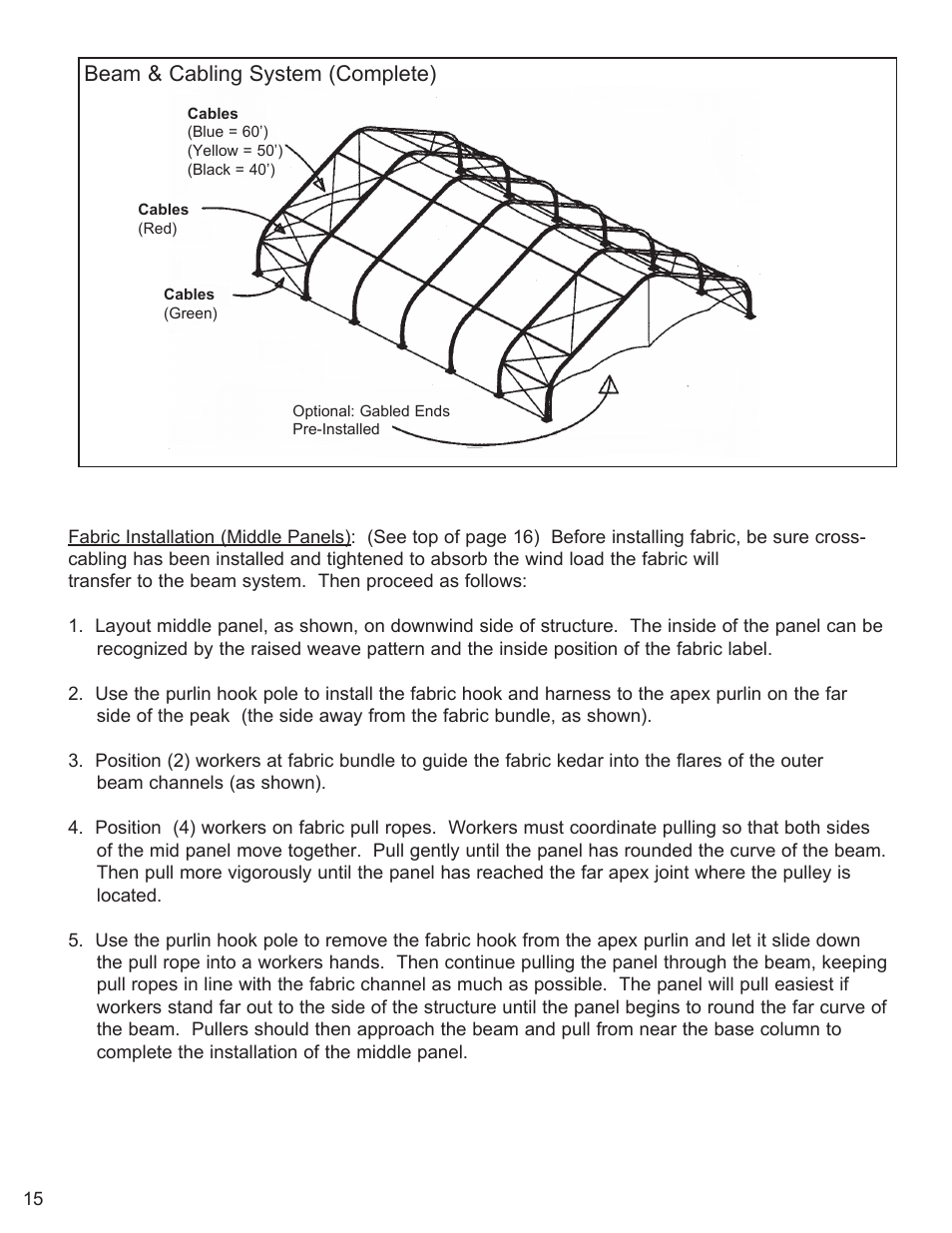 Beam & cabling system (complete) | Anchor ANCHORSPAN AA 30FT-60FT User Manual | Page 18 / 38