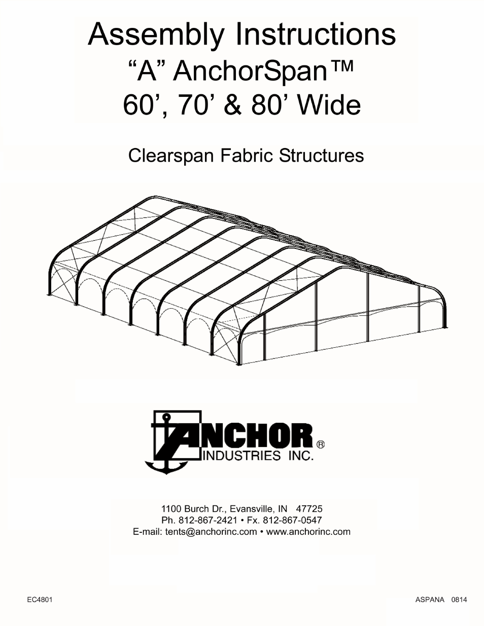 Anchor ANCHORSPAN A 60FT-80FT User Manual | 38 pages