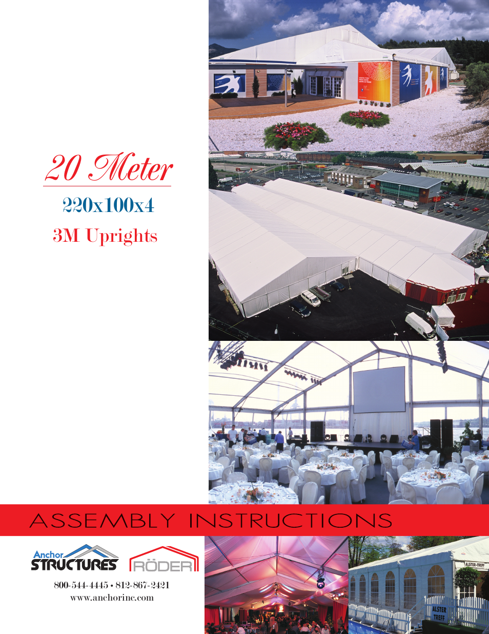Anchor EVENT SERIES - PROFILE SIZE: 20M - 220X100X4 - 3M UPRIGHTS User Manual | 47 pages