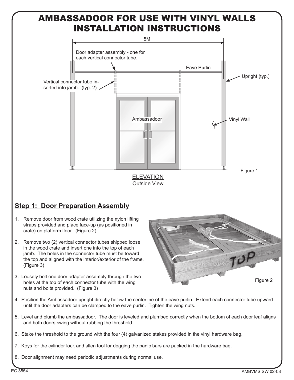 Anchor EVENT SERIES - PROFILE SIZE: 220MM X 100MM, INSTRUCTION SUPPLEMENT - AMBASSADOOR WITH VINYL WALLS INSTALLATION User Manual | 4 pages