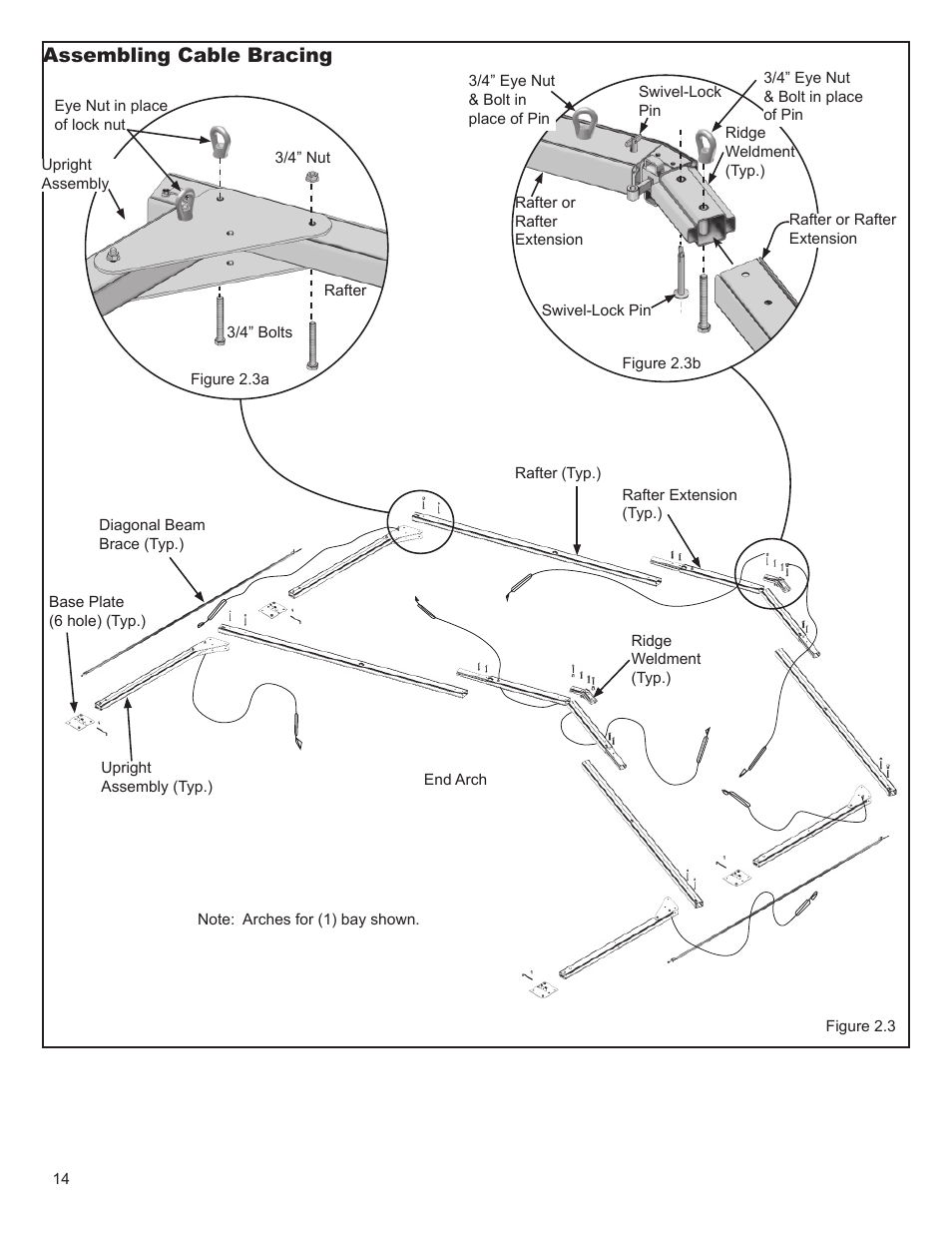 Assembling cable bracing | Anchor VENUE SERIES - PROFILE SIZE: 160MM X 100MM User Manual | Page 14 / 28