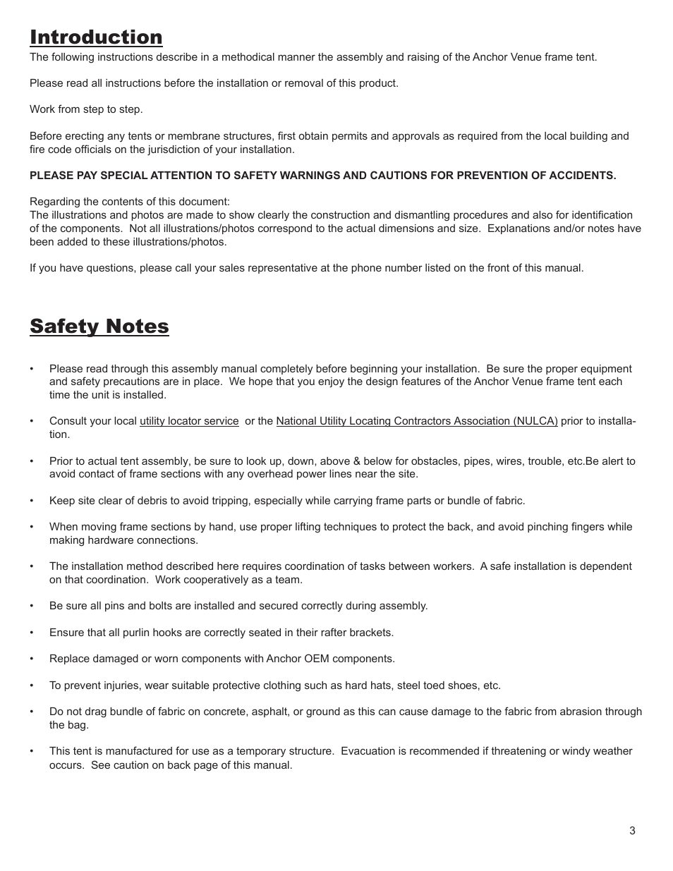 Introduction | Anchor VENUE SERIES - PROFILE SIZE: 160MM X 100MM User Manual | Page 3 / 28