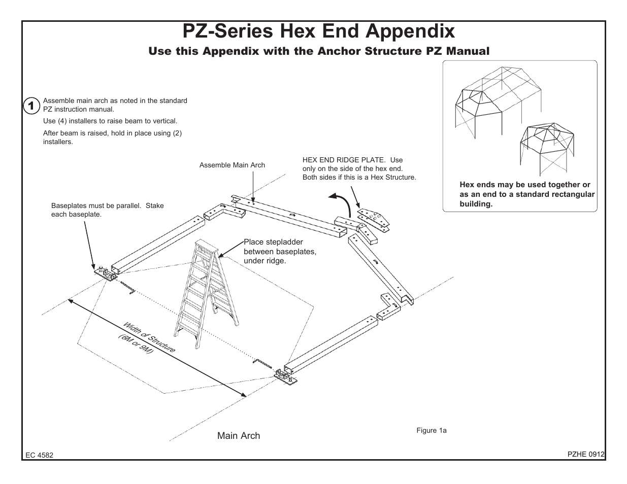 Anchor PZ (PARTY) SERIES - PROFILE SIZE: 94MM X 48MM ADDENDUM - HEX END User Manual | 6 pages