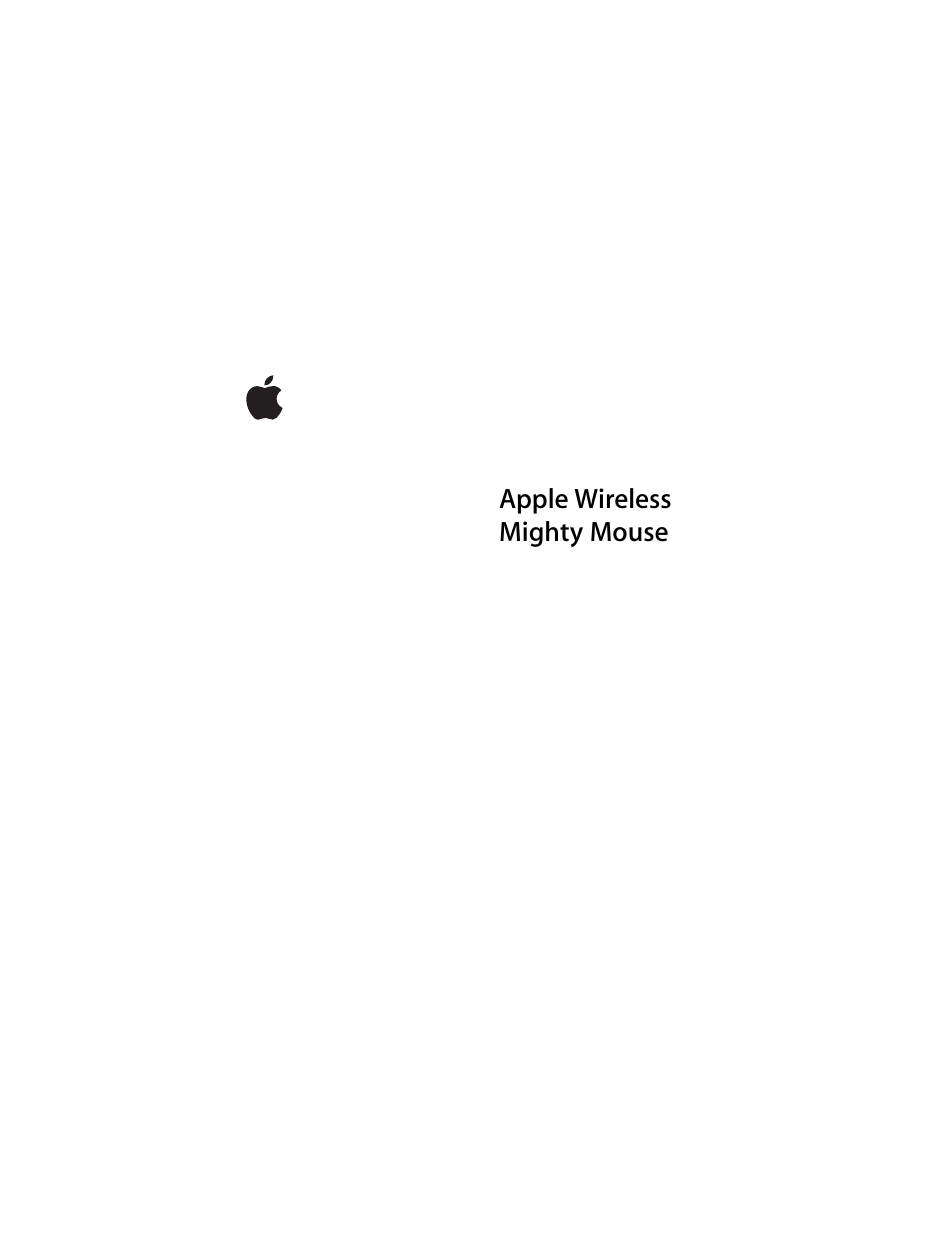 Apple Wireless Mighty Mouse User Manual | 36 pages