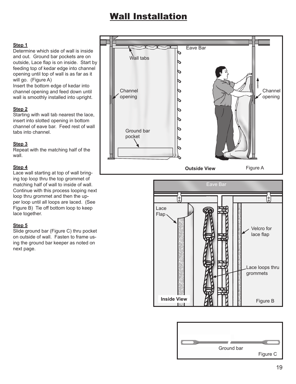 Wall installation | Anchor NAVI-TRAC 40 WIDE HIP-END User Manual | Page 19 / 21