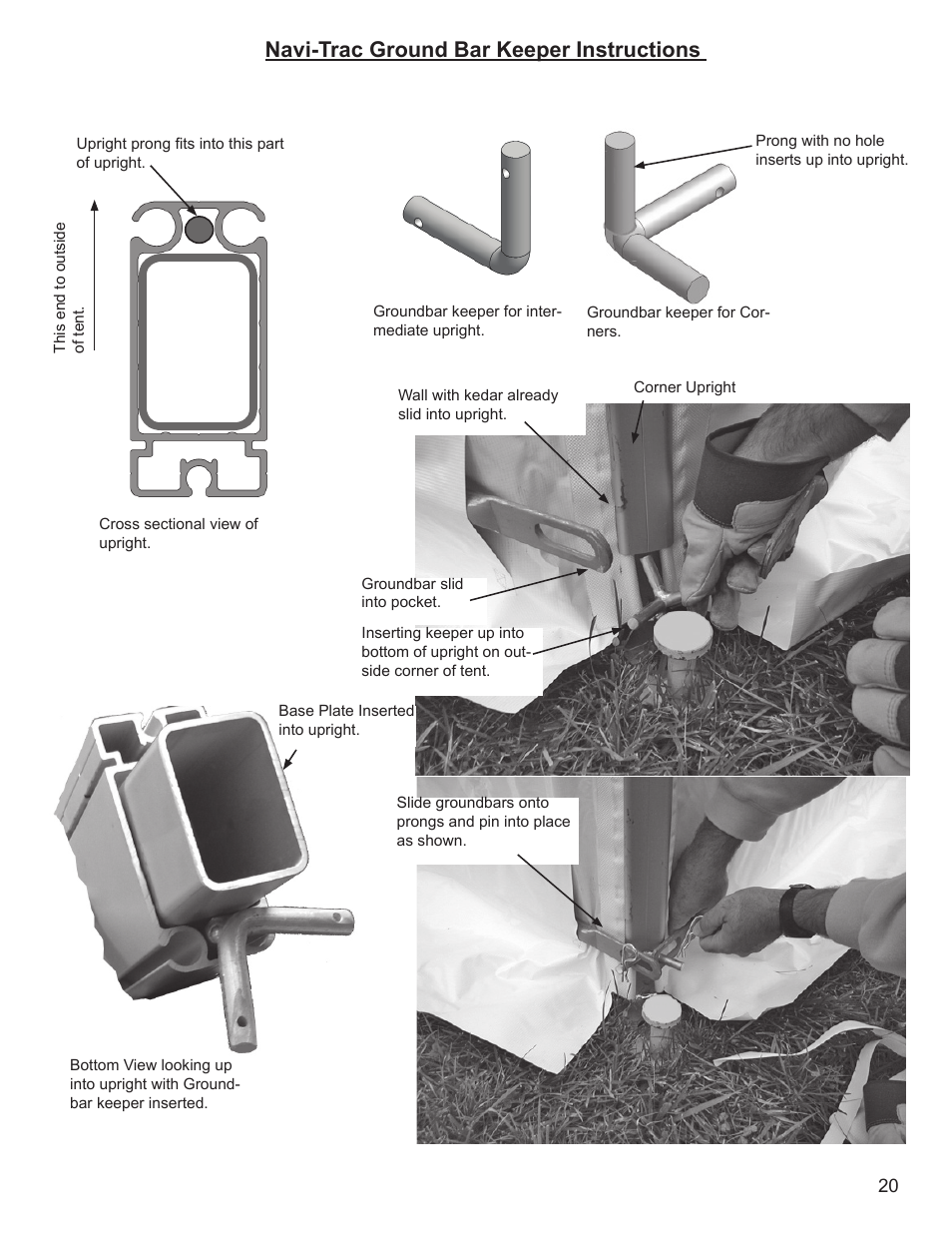 Navi-trac ground bar keeper instructions | Anchor NAVI-TRAC 40 WIDE HIP-END User Manual | Page 20 / 21