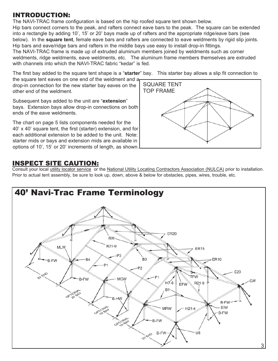 40’ navi-trac frame terminology | Anchor NAVI-TRAC 40 WIDE HIP-END User Manual | Page 3 / 21