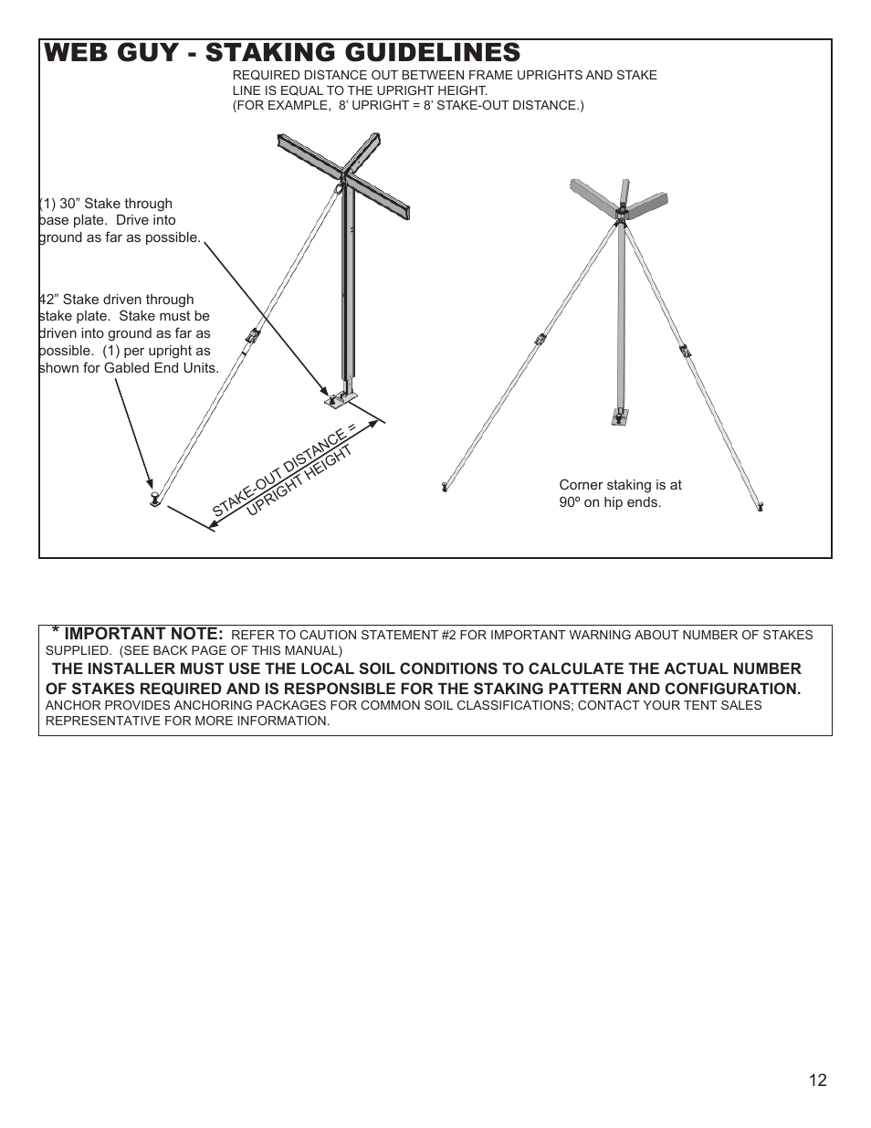 Web guy - staking guidelines | Anchor NAVI-TRAC 50 WIDE HIP-END User Manual | Page 12 / 21